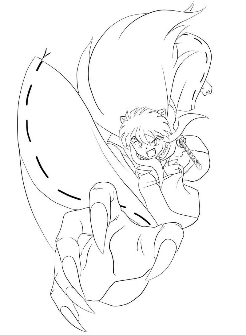 Desenho deInuyasha 6 para colorir