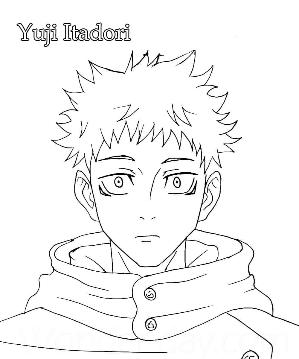 Desenho deItadori Jujutsu Kaisen para colorir