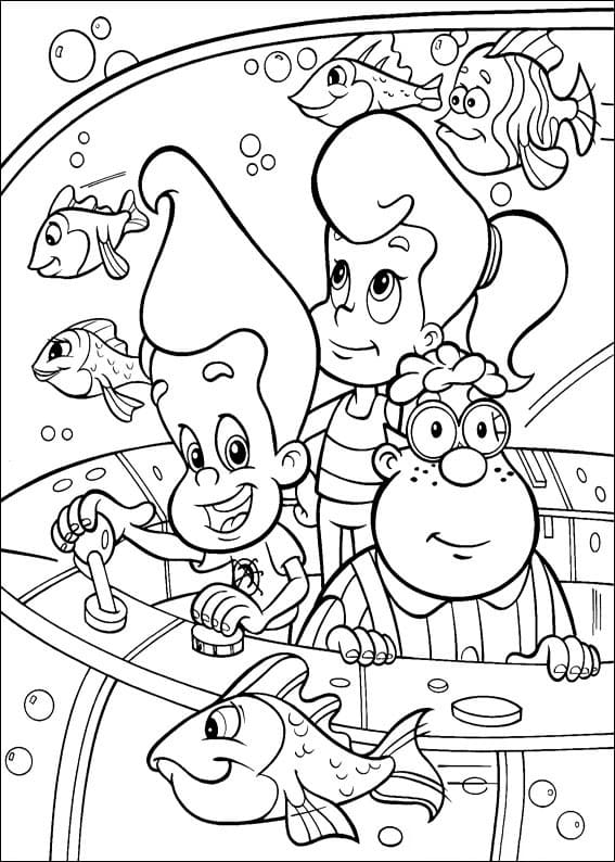 Desenhos de Jimmy Neutron para colorir