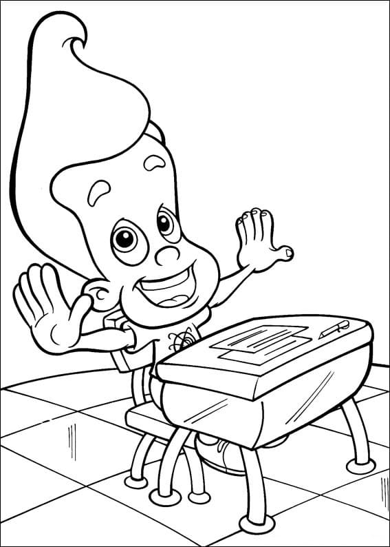 Desenho deJimmy Neutron Feliz para colorir