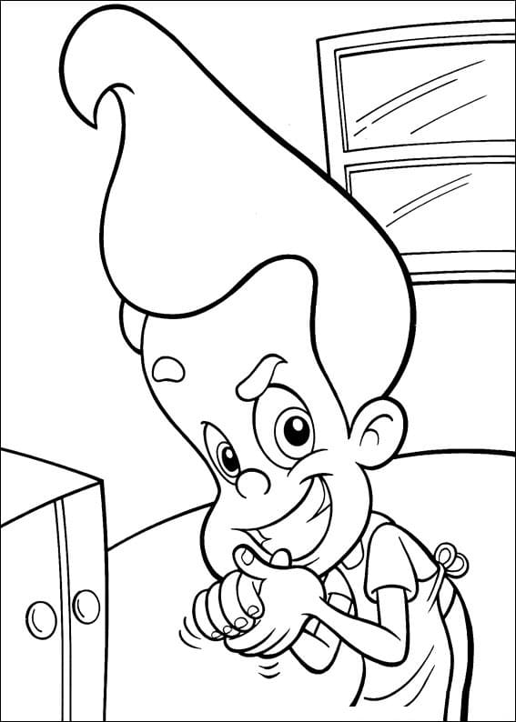 Desenho deJimmy Neutron Sorrateiro para colorir