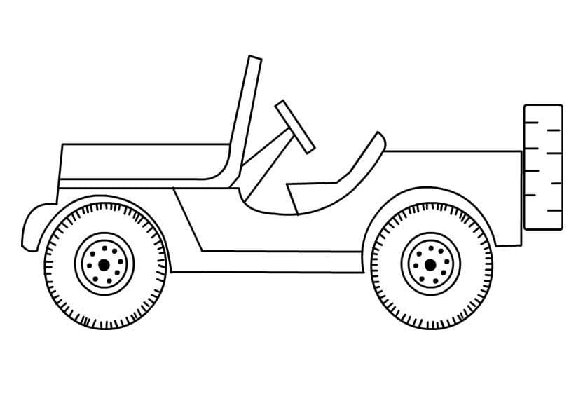 Desenho deJipe Fácil para colorir