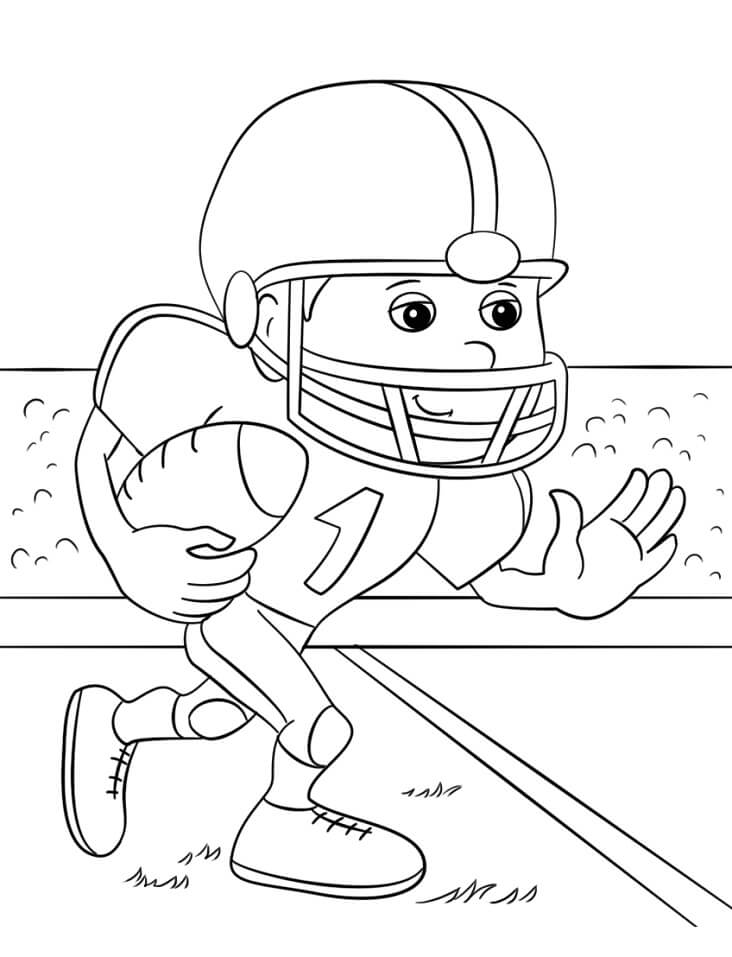 Desenho deJogador de Futebol Americano 4 para colorir