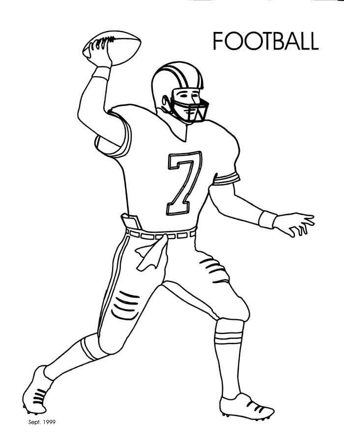 Desenho deJogador de Futebol Americano 7 para colorir