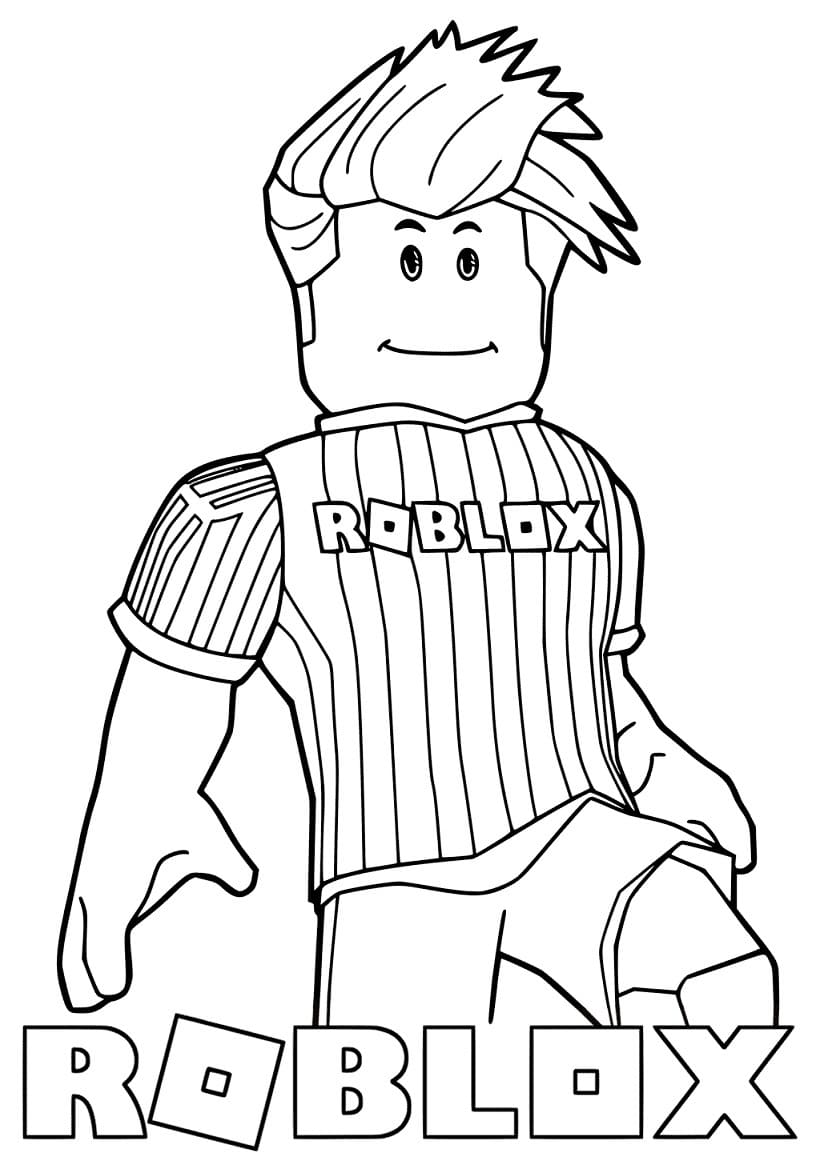 Desenho deJogador de Futebol Roblox para colorir