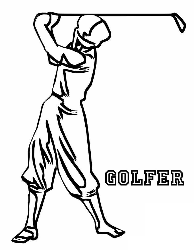 Desenho deJogando Golfe 11 para colorir