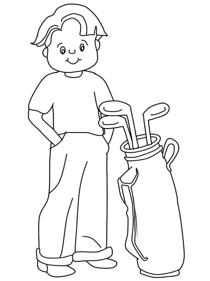 Desenho deJogando Golfe 5 para colorir