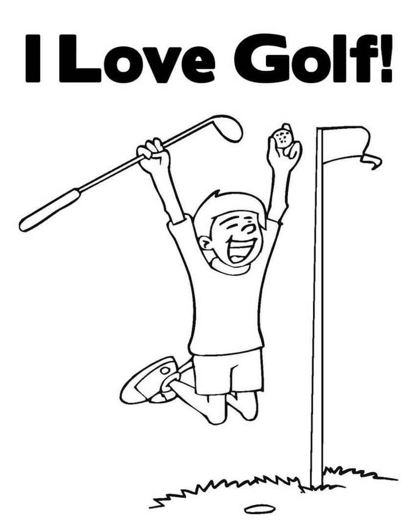 Desenho deJogando Golfe 8 para colorir