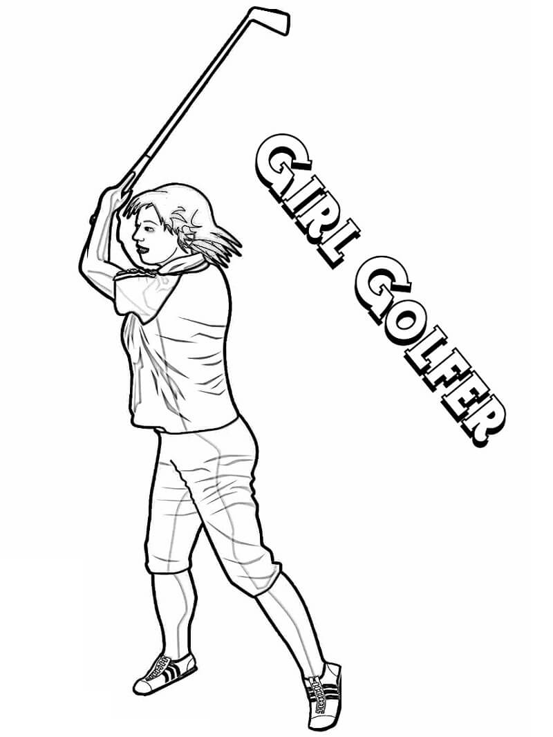 Desenho deJogando Golfe 9 para colorir