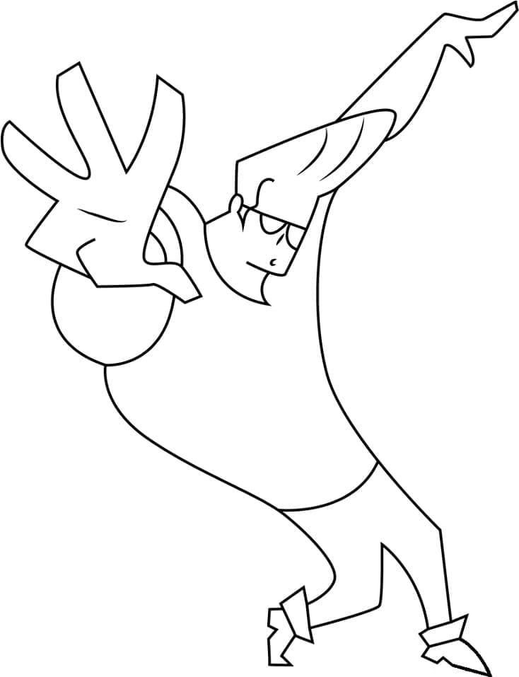 Desenho deJohnny Bravo 4 para colorir