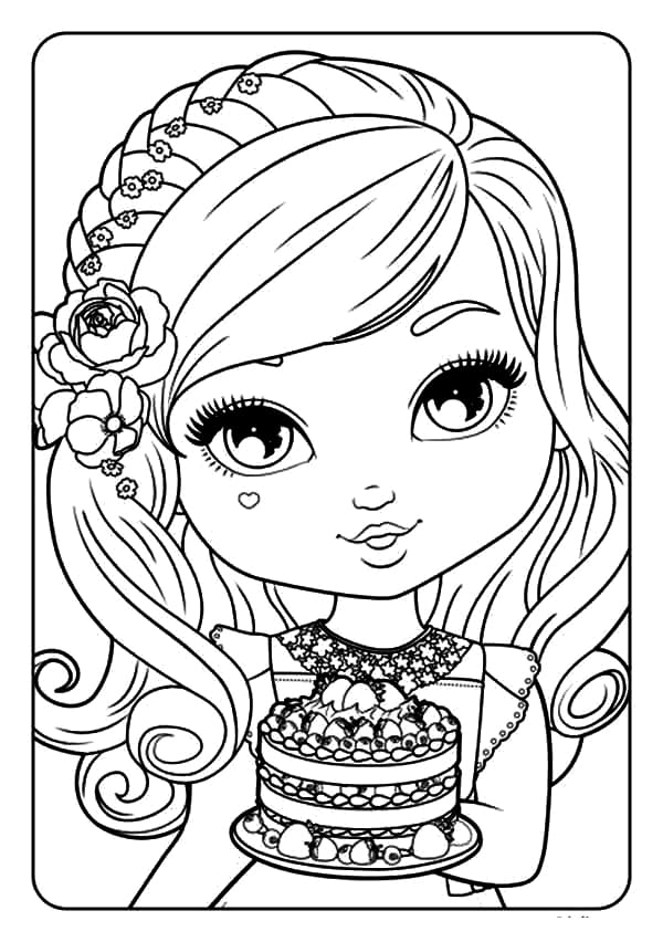 Desenho de Jolie 1 para colorir