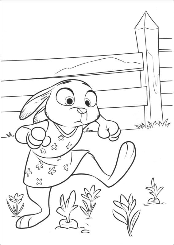 Desenho deJudy de Zootopia para colorir