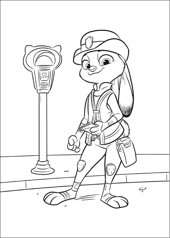 Desenho deJudy Hopps Zootopia para colorir