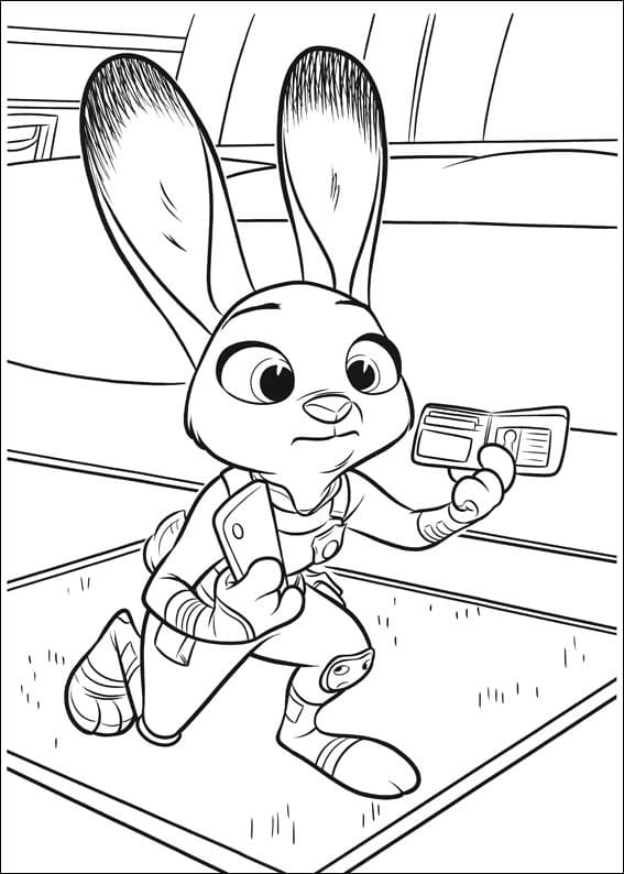 Desenho deJudy Zootopia para colorir