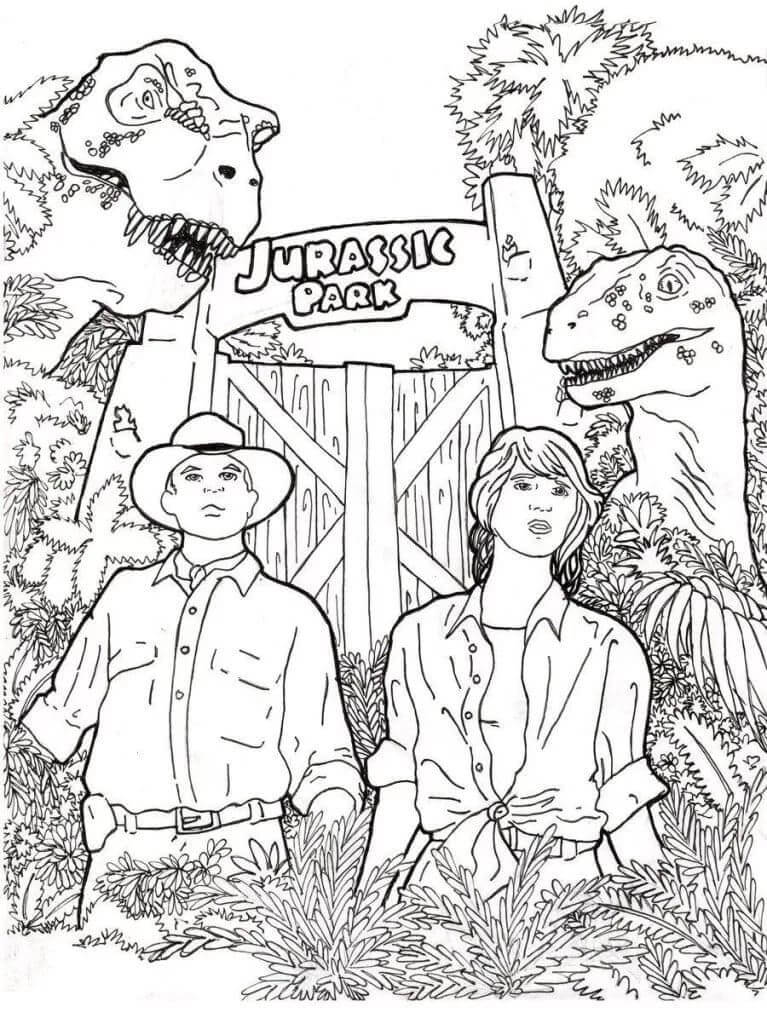 Desenho de Jurassic Park 5 para colorir