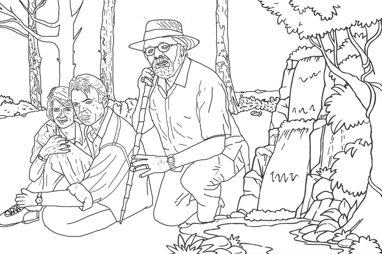 Desenho de Jurassic Park 6 para colorir