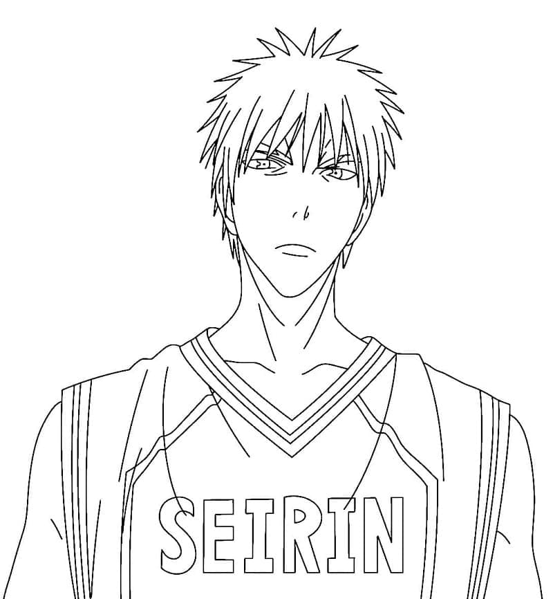 Desenho deKagami Taiga Kuroko No Basket para colorir