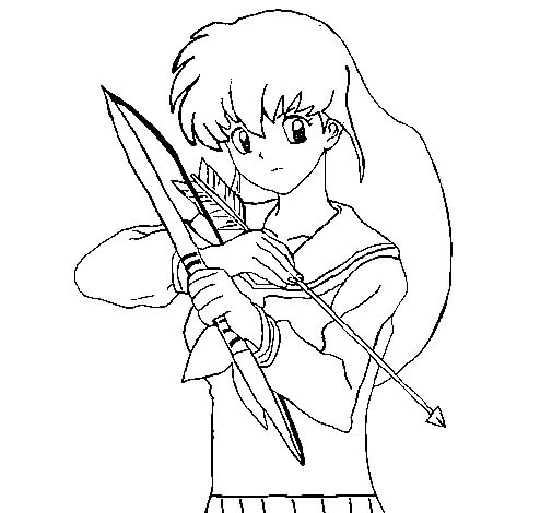 Desenho deKagome Higurashi 1 para colorir