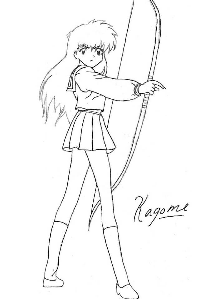 Desenho deKagome Higurashi 10 para colorir