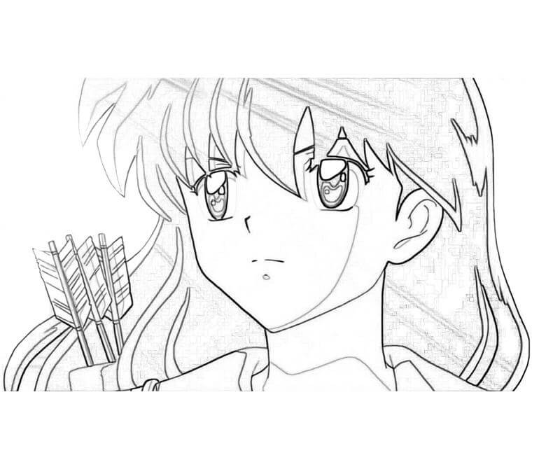 Desenho deKagome Higurashi 11 para colorir