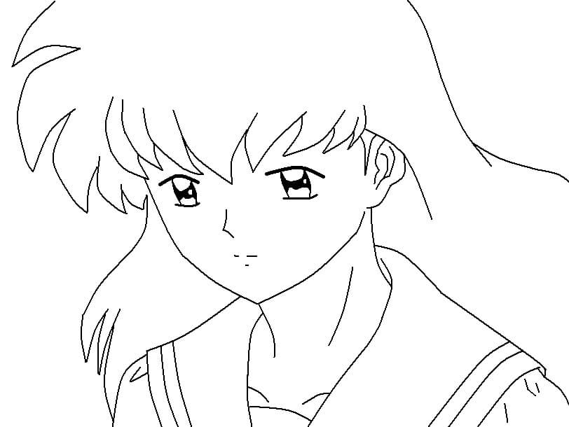 Desenho deKagome Higurashi 3 para colorir