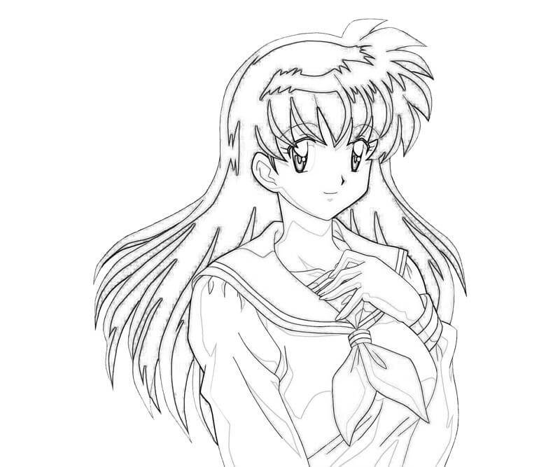 Desenho deKagome Higurashi 4 para colorir