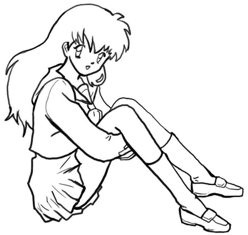 Desenho deKagome Higurashi 6 para colorir