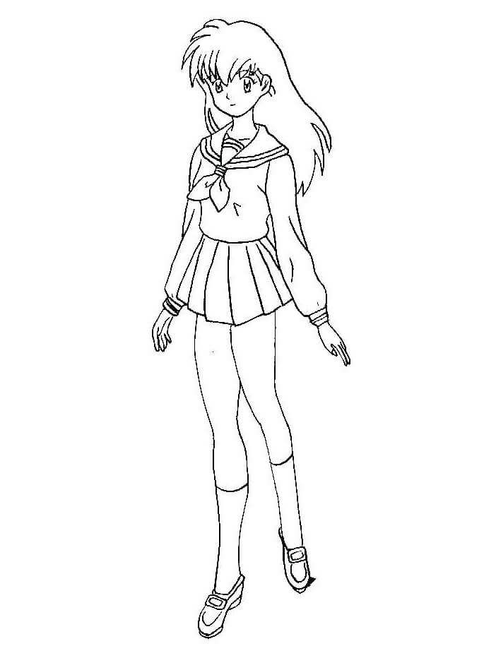 Desenho deKagome Higurashi 7 para colorir