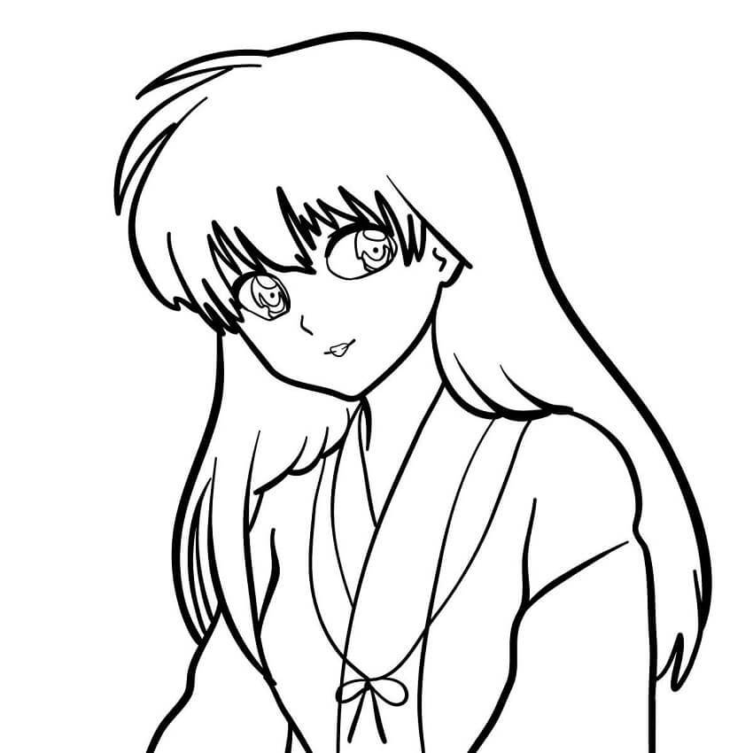 Desenho deKagome Higurashi 8 para colorir