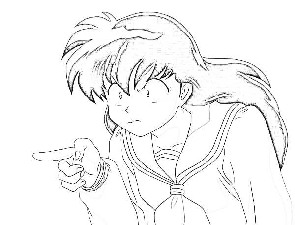 Desenho deKagome Higurashi 9 para colorir