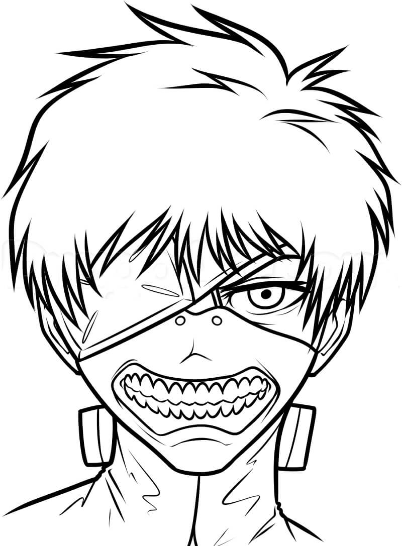 Desenho deKaneki Ken 10 para colorir