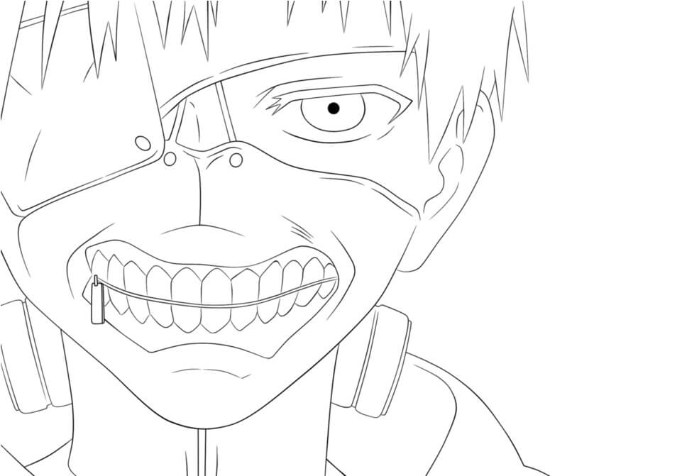 Desenho deKaneki Ken 3 para colorir