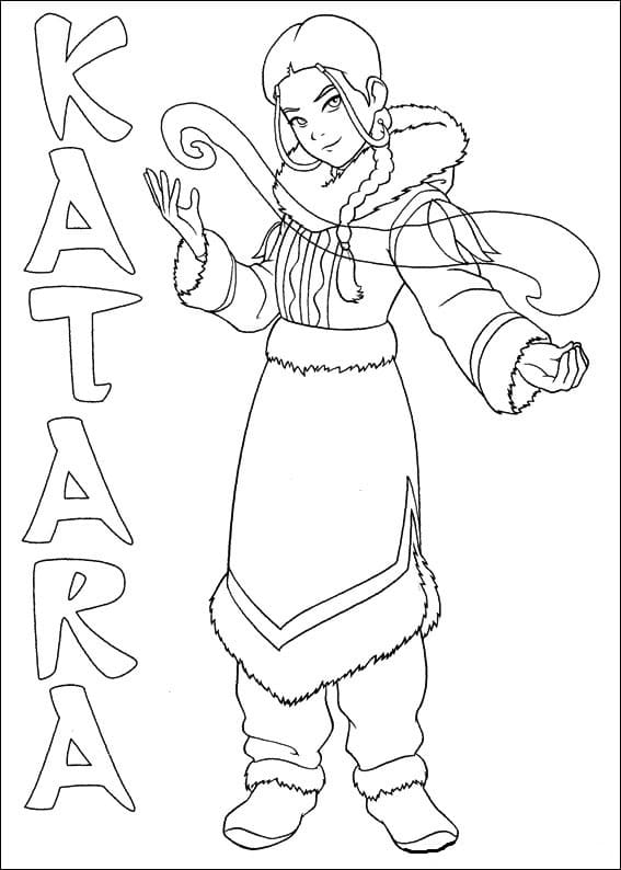 Desenho deKatara Avatar para colorir