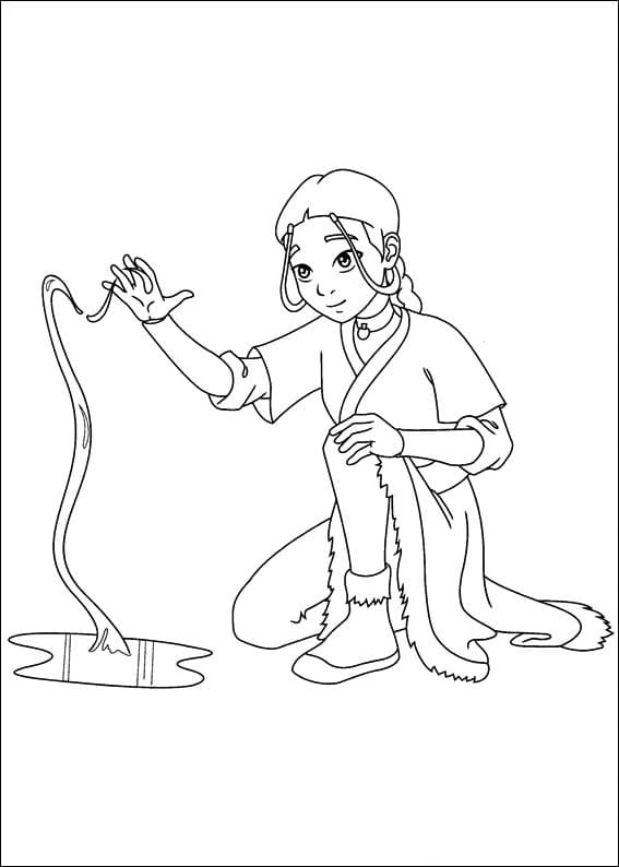 Desenho deKatara de Avatar 2 para colorir