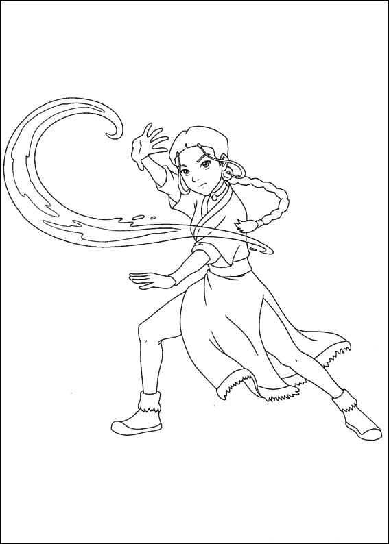 Desenho deKatara de Avatar 4 para colorir