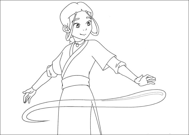 Desenho deKatara de Avatar para colorir