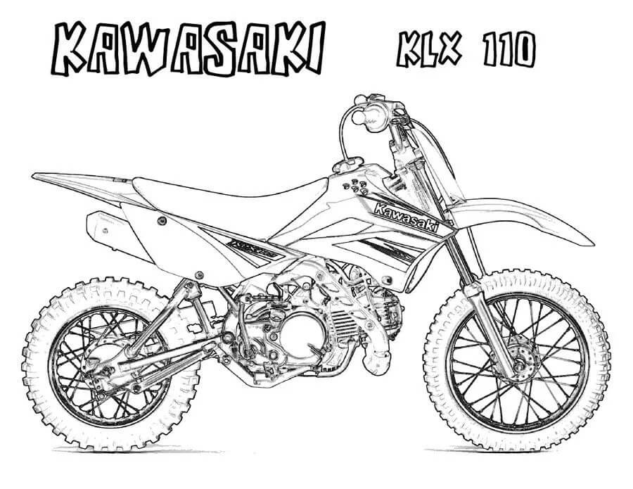 Desenho deKawasaki KLX 1100 para colorir