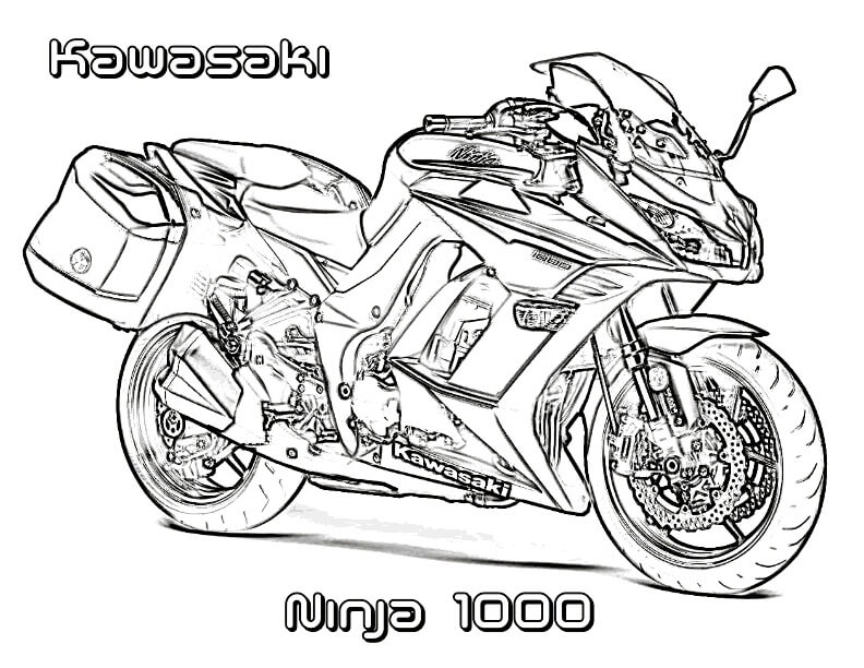 Desenho deKawasaki Ninja 1000 para colorir