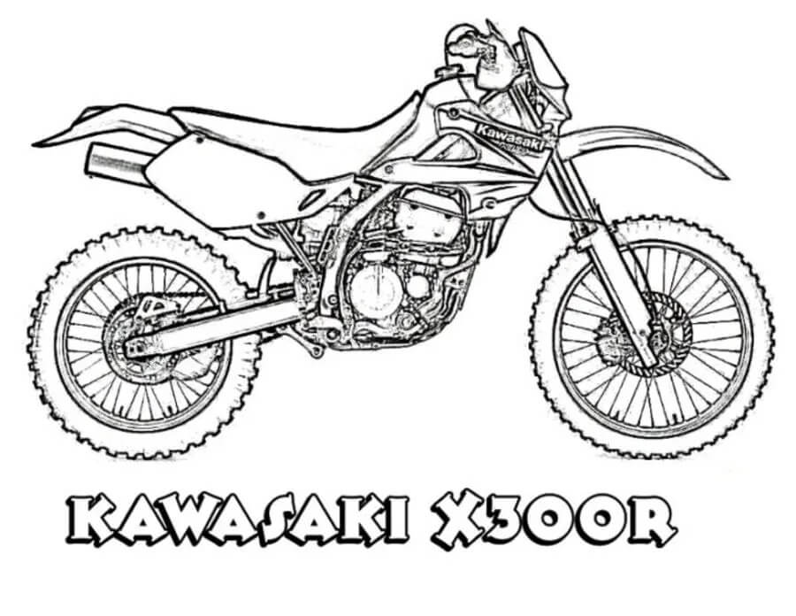 Desenho deKawasaki X300R para colorir