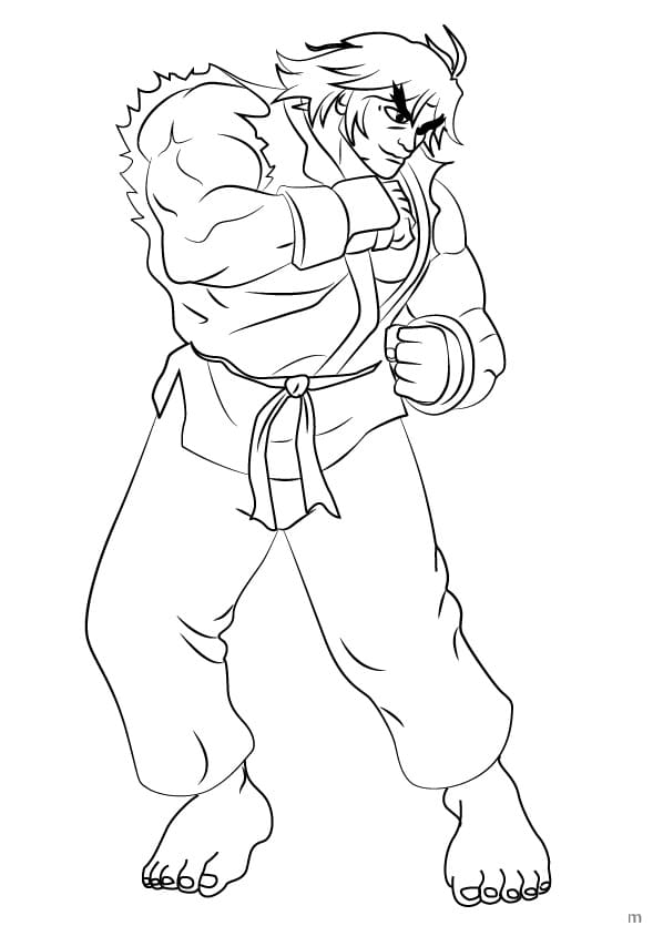 Desenho deKen de Street Fighter para colorir