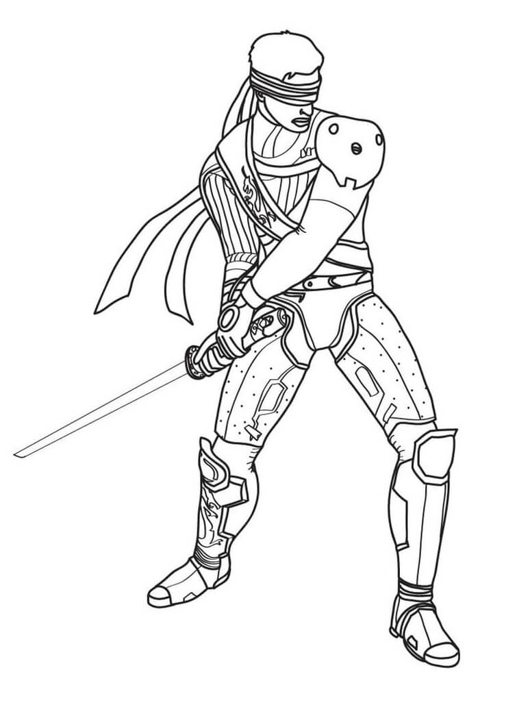 Desenho deKenshi Mortal Kombat para colorir