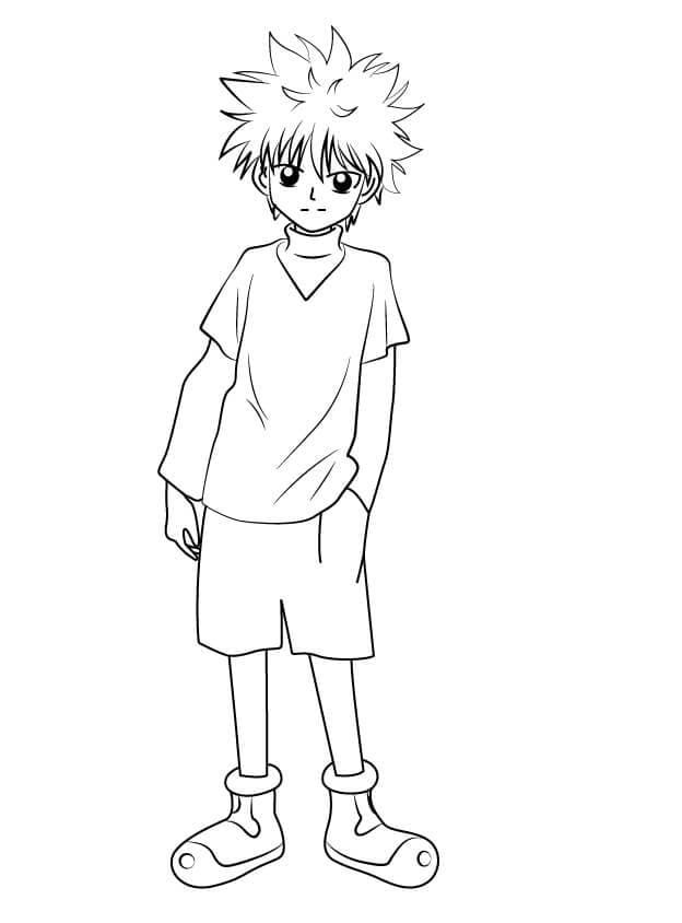 Desenho deKillua de Hunter x Hunter 3 para colorir