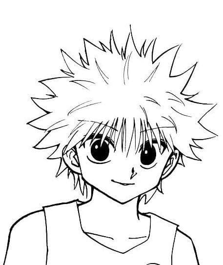 Desenho deKillua de Hunter x Hunter 4 para colorir