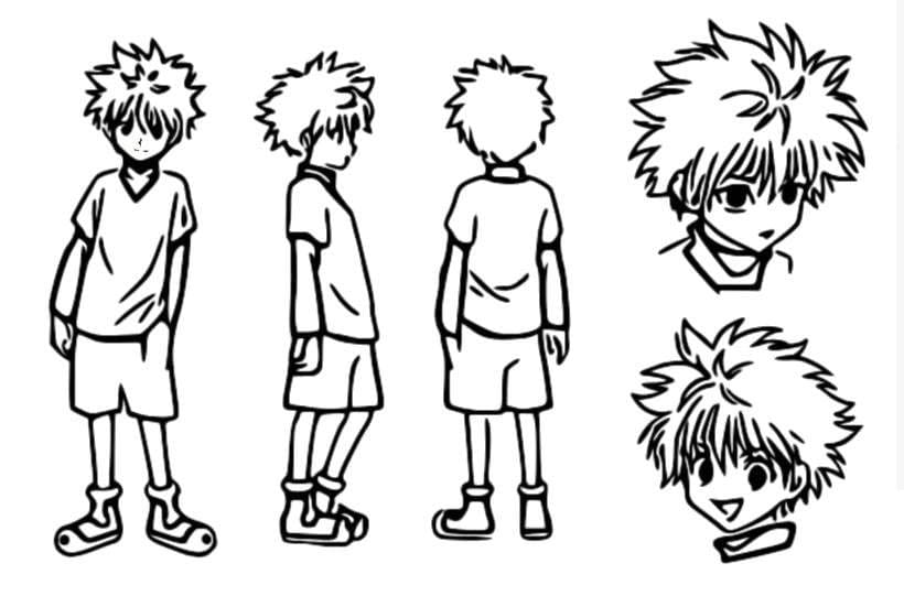 Desenho deKillua de Hunter x Hunter 8 para colorir