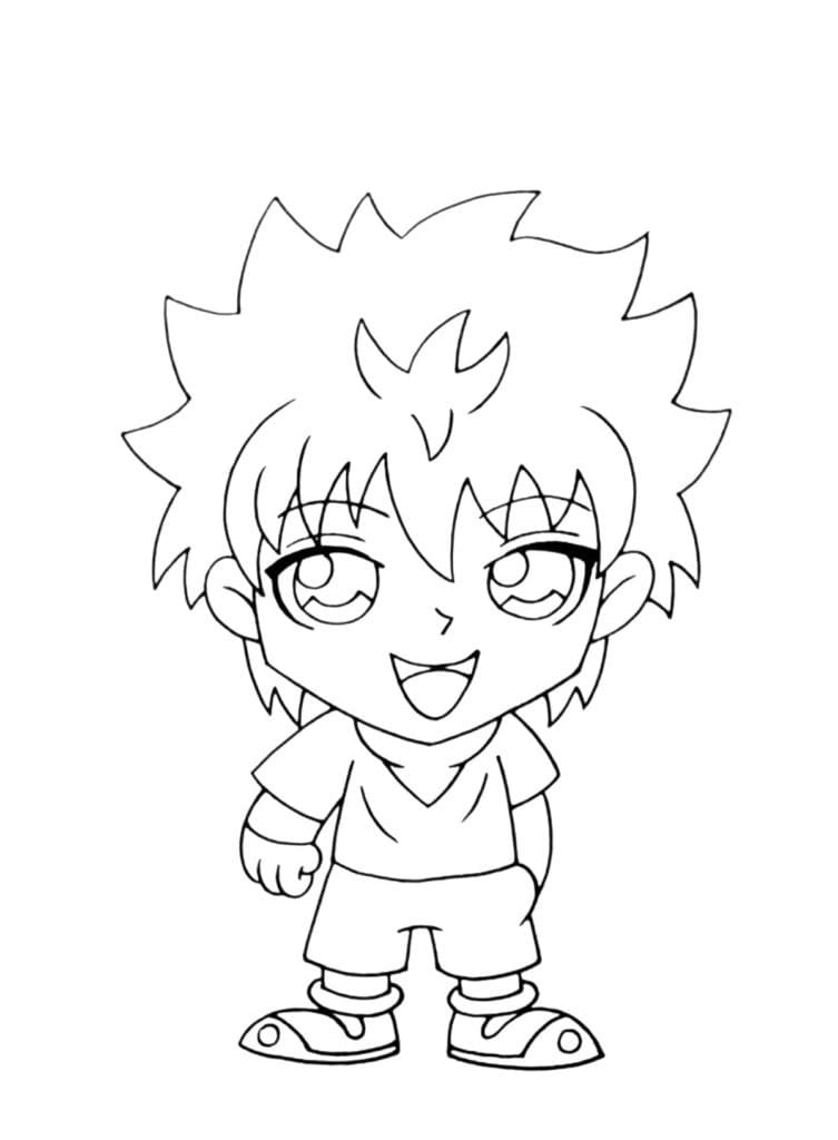 Desenho deKillua Zoldyck 2 para colorir