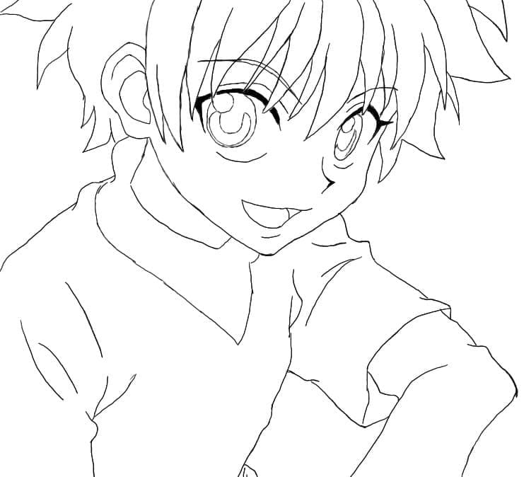 Desenho deKillua Zoldyck 5 para colorir