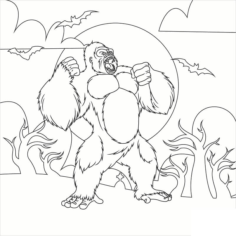 Desenho deKing Kong 1 para colorir