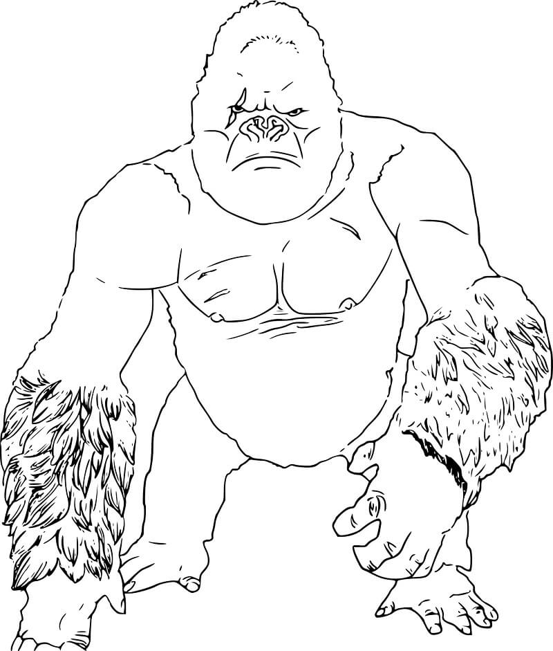 Desenho deKing Kong 12 para colorir