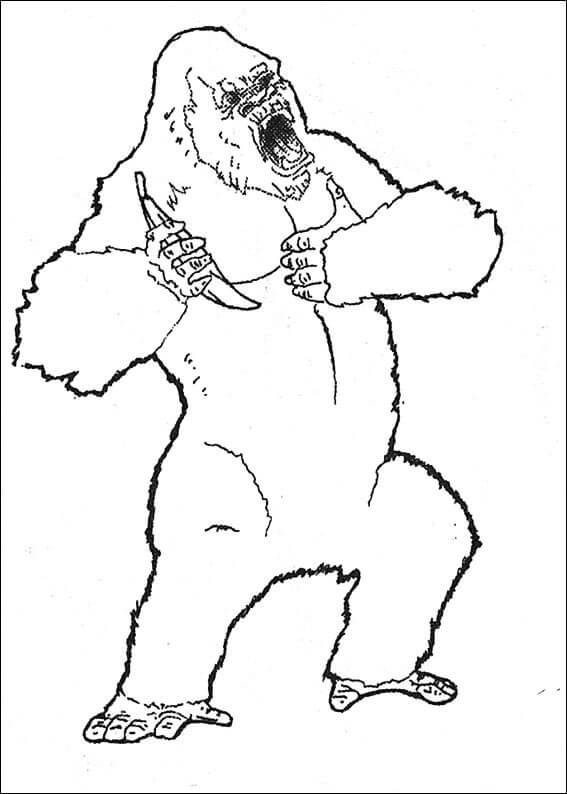 Desenho deKing Kong 13 para colorir