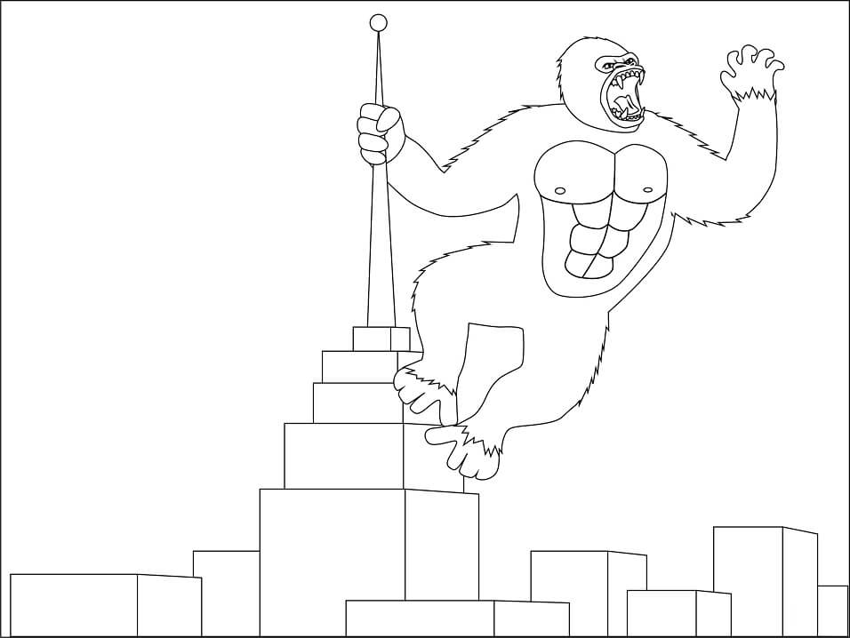 Desenho deKing Kong 2 para colorir